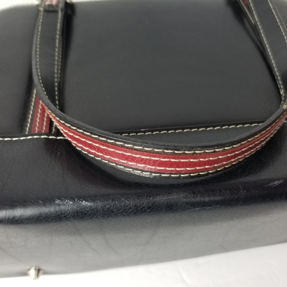 Vintage Kate Spade Tote Bag Black Leather Purse - Picture 12 of 14